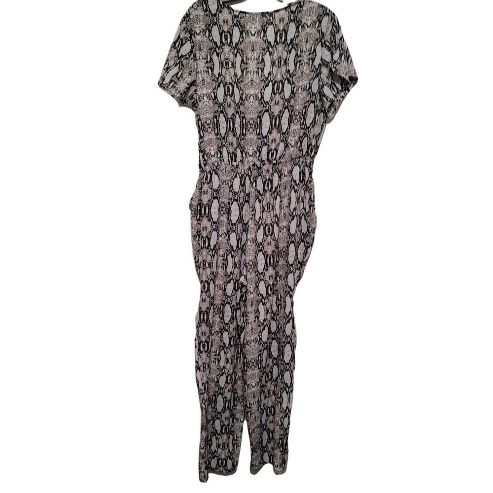 Venus Brown/Tan Snake Print Jumpsuit L